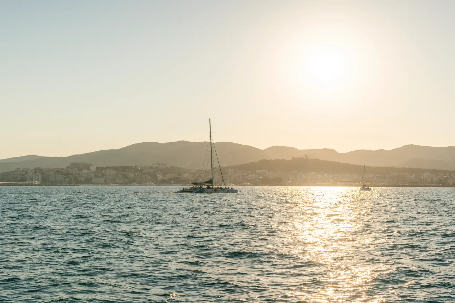 Crucero en catamarán desde Palma de Mallorca con almuerzo y parada para nadar